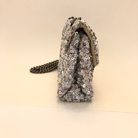 Kurt Geiger Kensington Silver Sequin Handbag - Picture 5 of 11